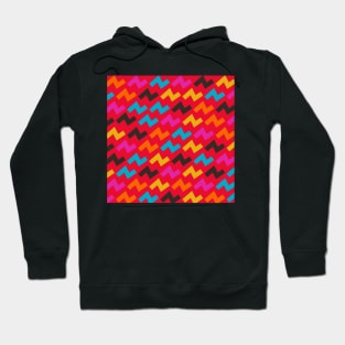 Colorful Retro ZigZag Pattern Hoodie